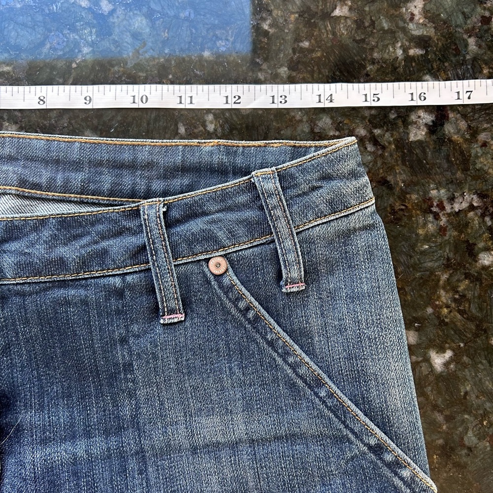 Poetry Wide Leg Flare Jeans. Like new. Hipster. Boho. Luxury. Lower rise. USA 4 - Picture 9 of 11